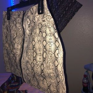 snakeskin skirt
